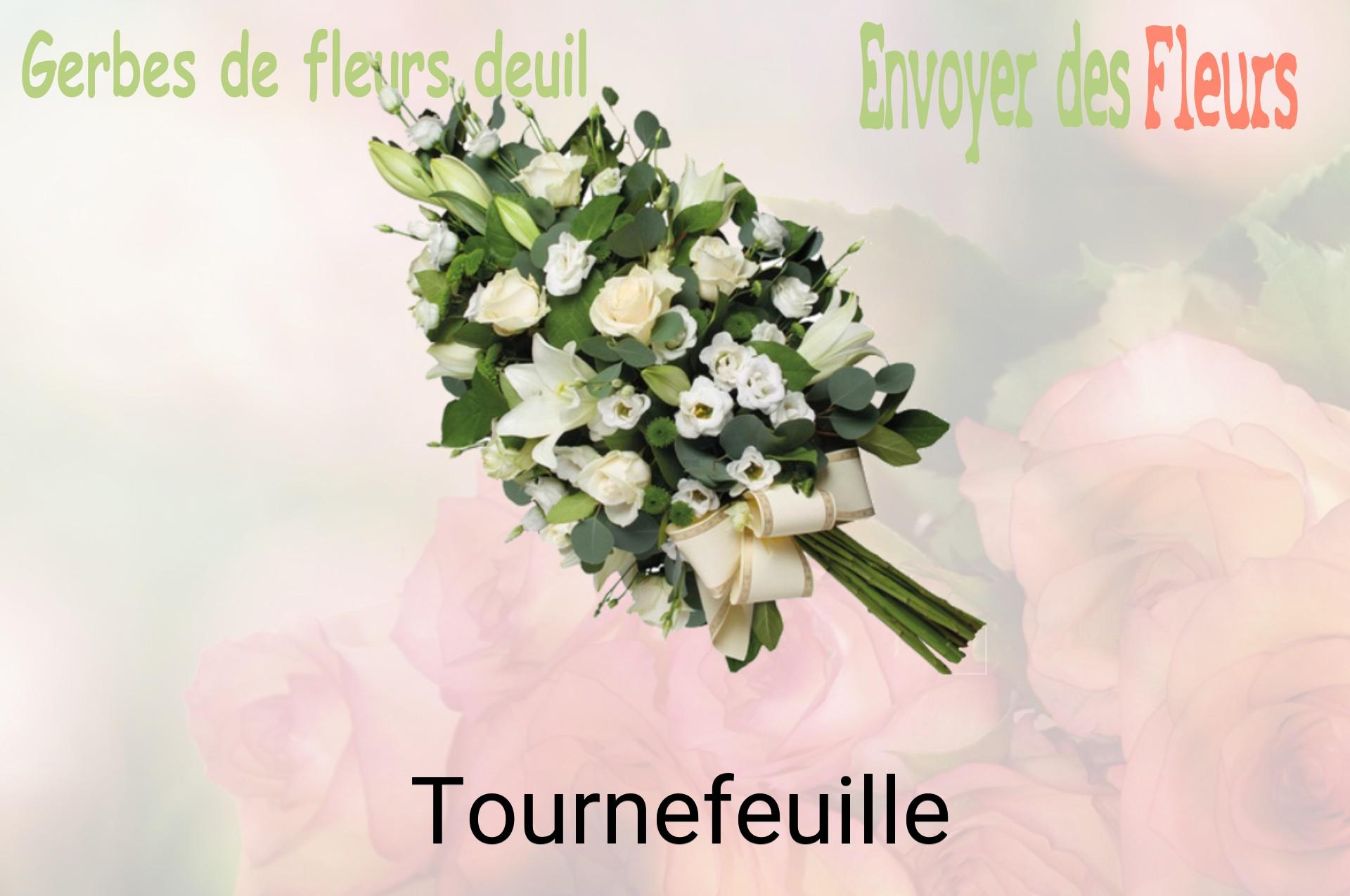 Gerbe de fleurs de deuil livrée à Tournefeuille